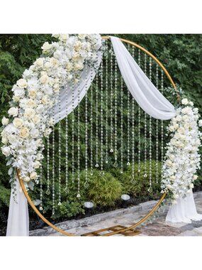 39-Inch Clear Acrylic Crystal Garland - 24 Pcs Beaded Chandelier Strings for